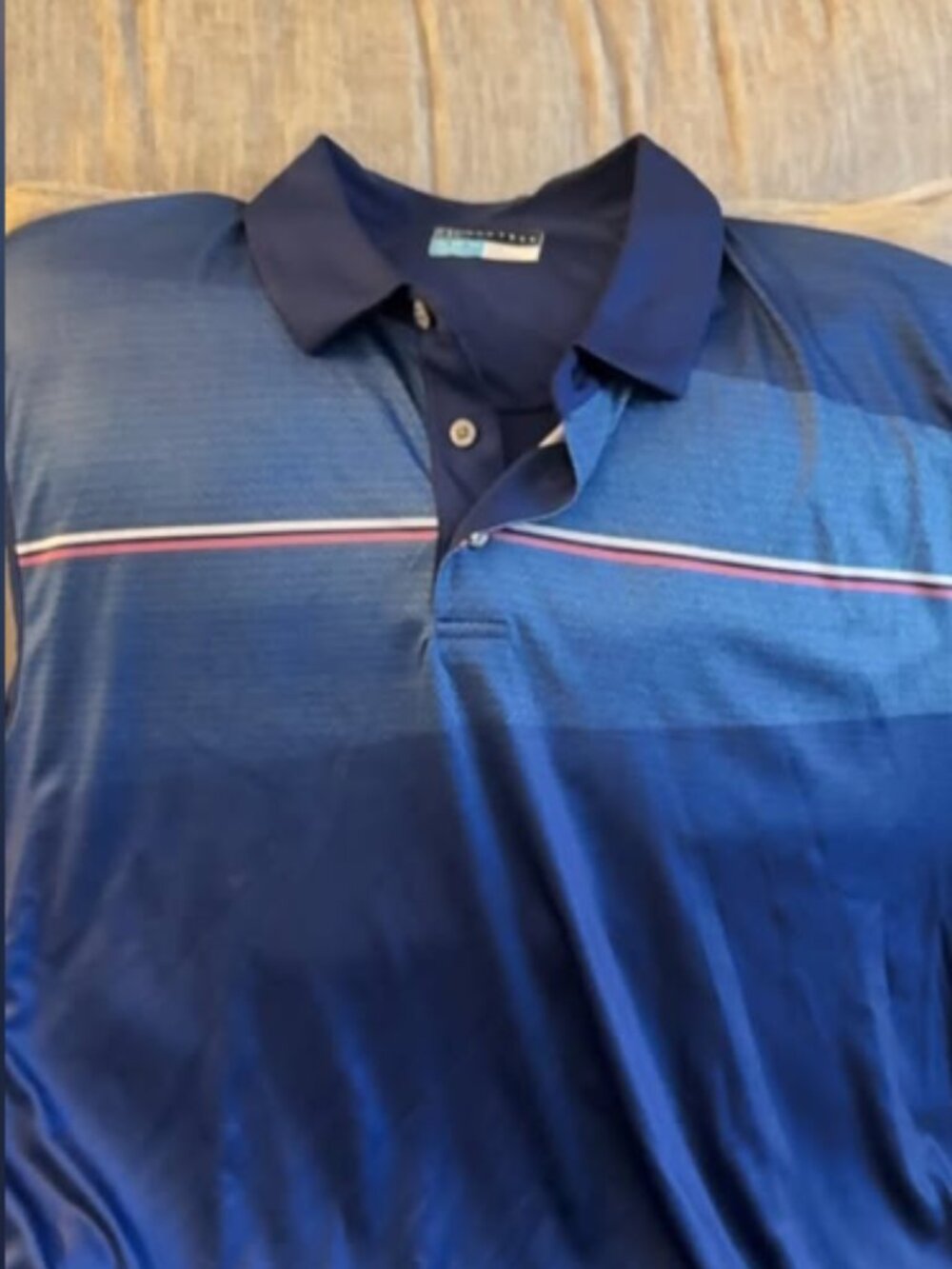 Blue Gradient Polo Shirt - Men's XL (New)